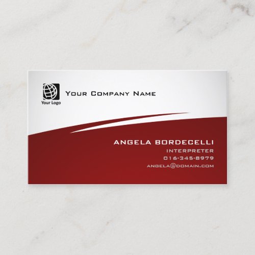 Interpreter Special Skills Abstract Red Zig Zag Business Card