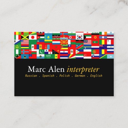 Interpreter Translator Business Card