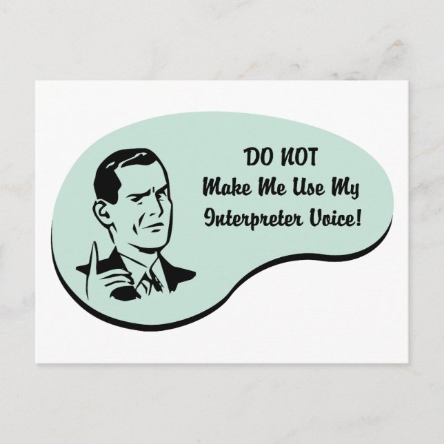 Interpreter Voice Postcard (Front)