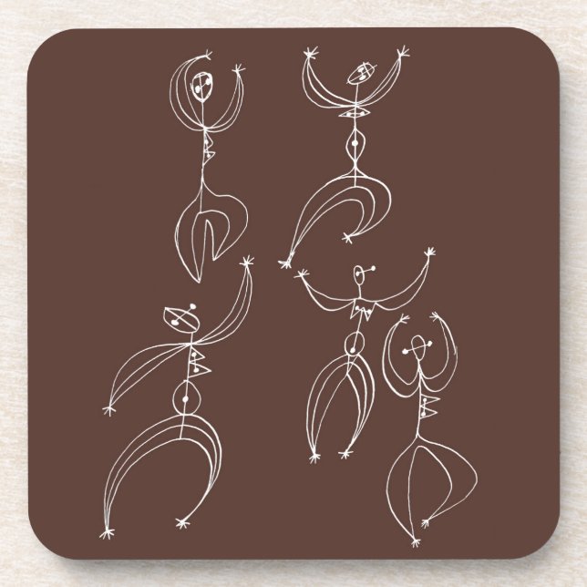 interpretive dance print beverage coaster (Front)