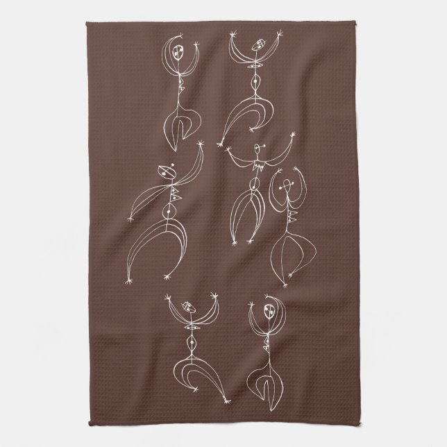 interpretive dance print kitchen towel (Vertical)