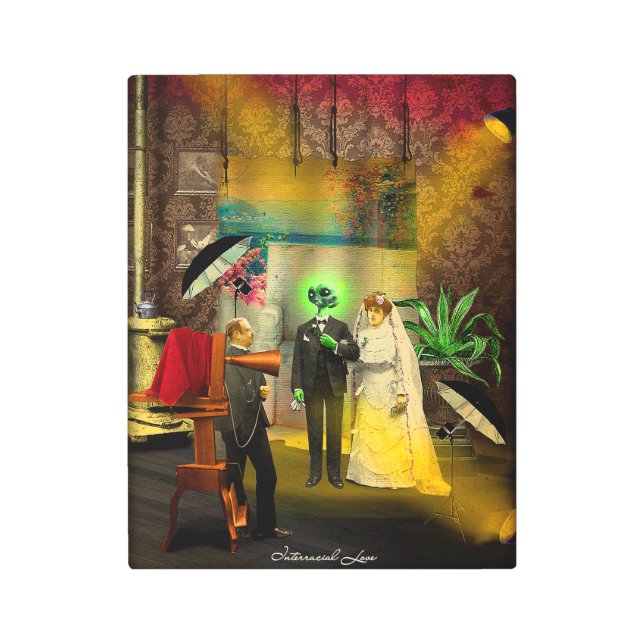 Interracial Love Metal Print (Front)