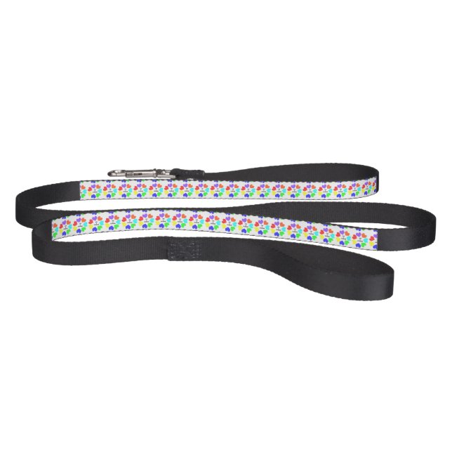 Interracial Love Rainbow Hearts Dog Leash (Full)