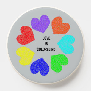Interracial Love Rainbow Hearts PopSocket