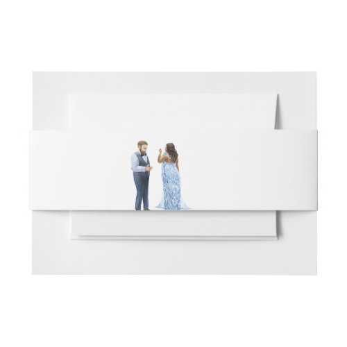 Interracial Wedding Invitation Band Invitation Invitation Belly Band