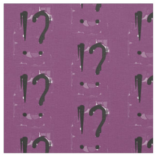 "Interrobangy" - in purple. Fabric