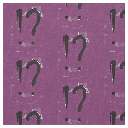"Interrobangy" - in purple. Fabric