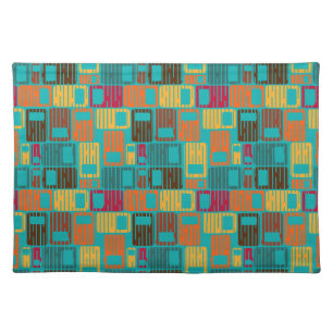 Interrupted Rectangles Cloth Placemat