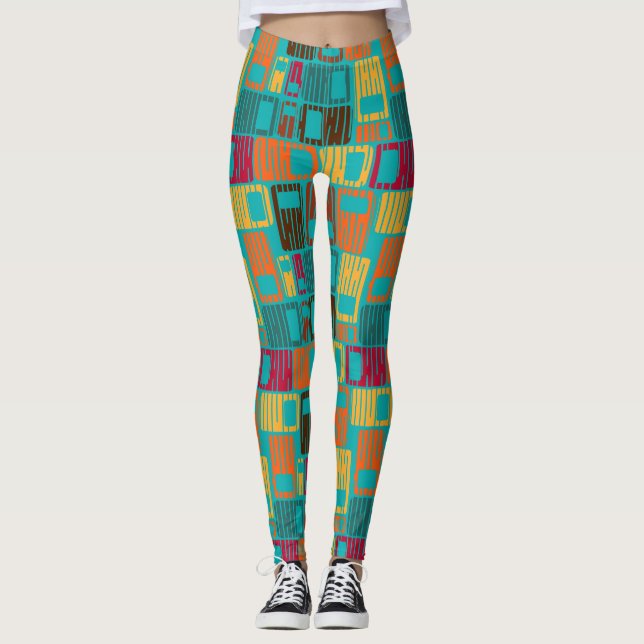 Interrupted Rectangles  Leggings (Front)