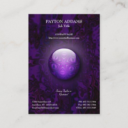 Customizable Intersect Jewel - Vertical Business Card