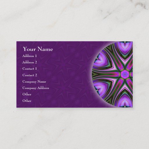 Customizable Intersect Mandala Business Card