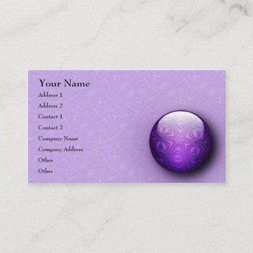Customizable Intersect Mandala Jewel Business Card