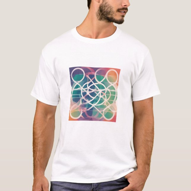 Intersecting Circles: Gradient Harmony T-Shirt (Front)