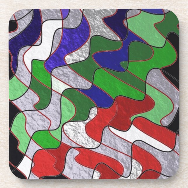 Intersecting Colors Beverage Coaster (Front)