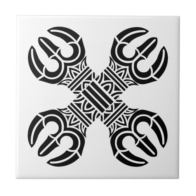 Intersecting dokko ceramic tile (Front)