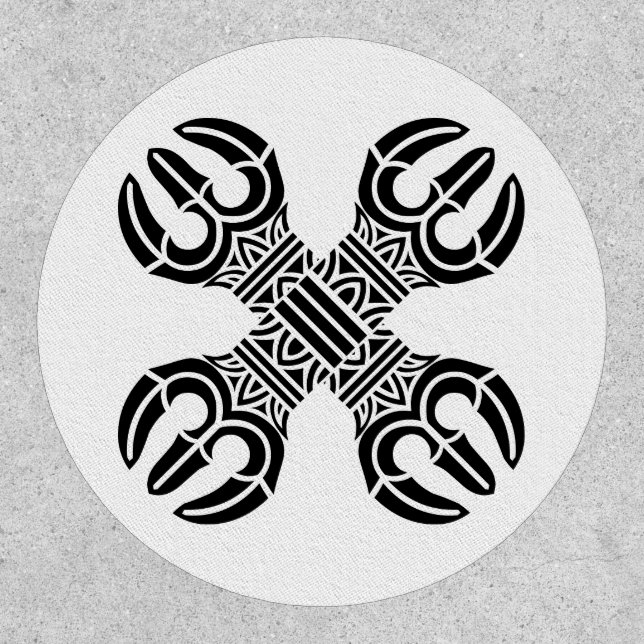 Intersecting dokko ceramic tile patch (Front)