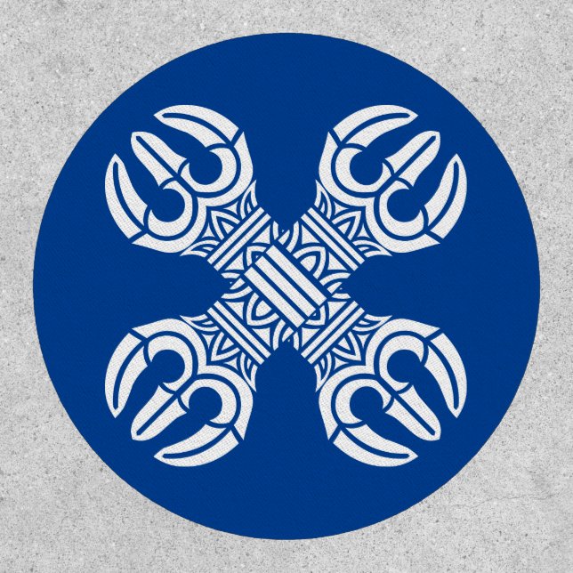 Intersecting dokko ceramic tile patch (Front)