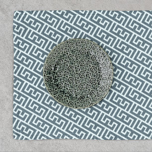 Intersecting E Alphabet Pattern Cloth Placemat