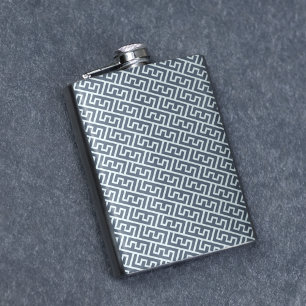 Intersecting E Alphabet Pattern Flask