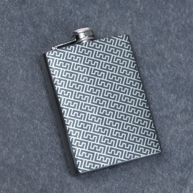 Intersecting E Alphabet Pattern Flask (flask)