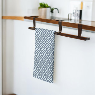Intersecting E Alphabet Pattern Kitchen Towel