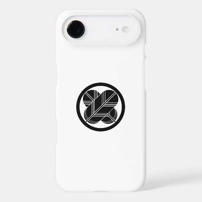 Intersecting hawk feathers with foot in circle iphone case (Back)
