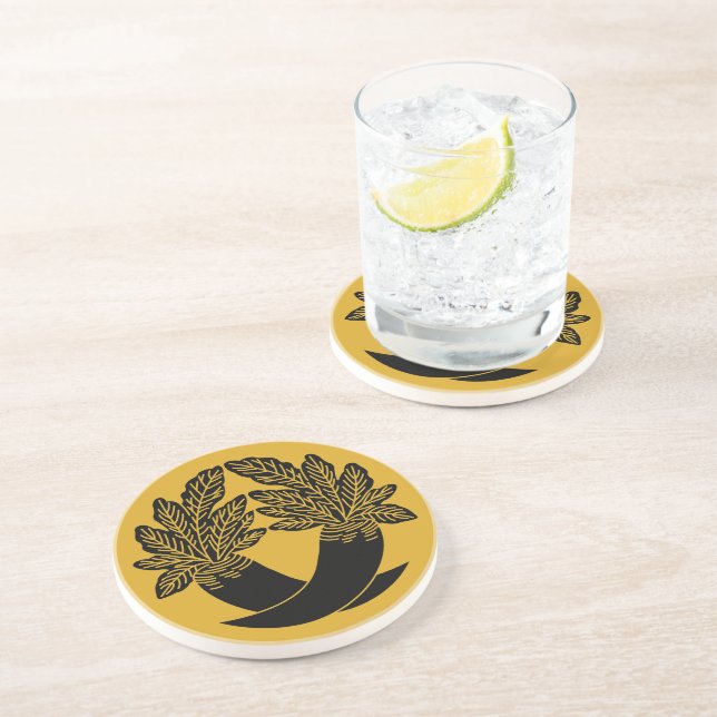 Intersecting radishes drink coaster (Side)