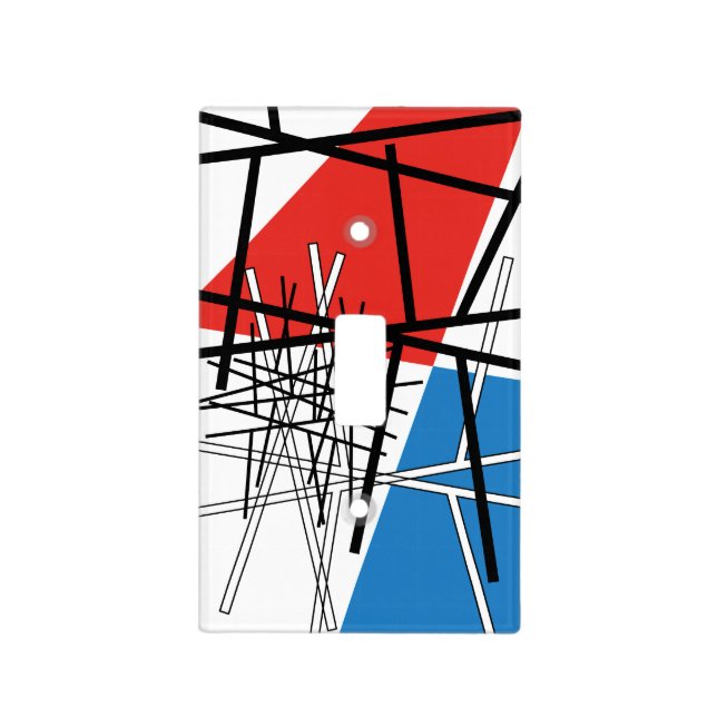 Intersection of Lines & Planes - Abstract Art Light Switch Cover (Front)