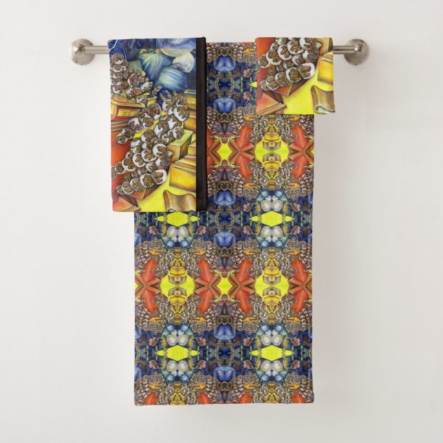 Intersection of Space and Commerce Bath Towel Set (Insitu)