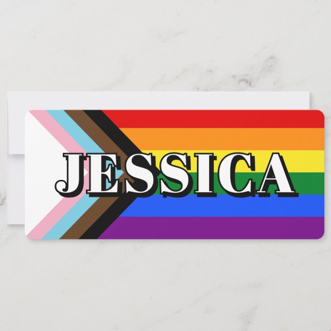 Intersection Pride Flag Name Notes Bookmark (Front)