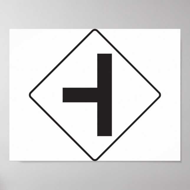 Intersection Road Sign Poster (Front)