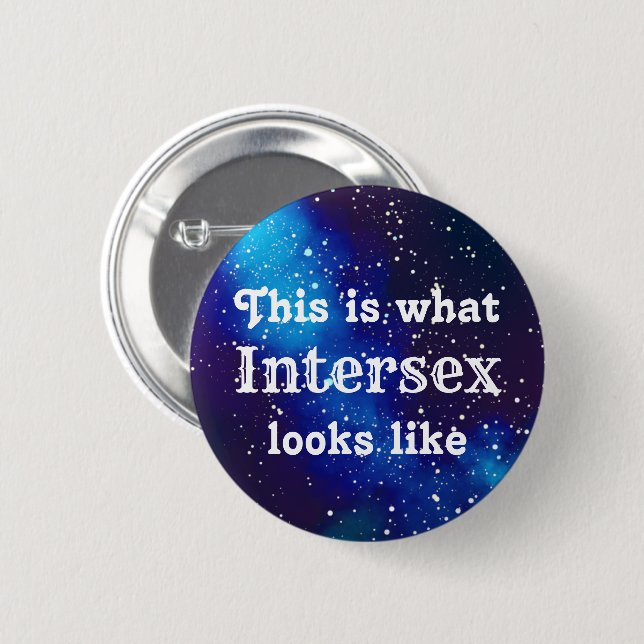 Intersex Customizable Galaxy Identity Button (Front & Back)