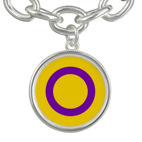 Intersex Flag Charm Bracelet