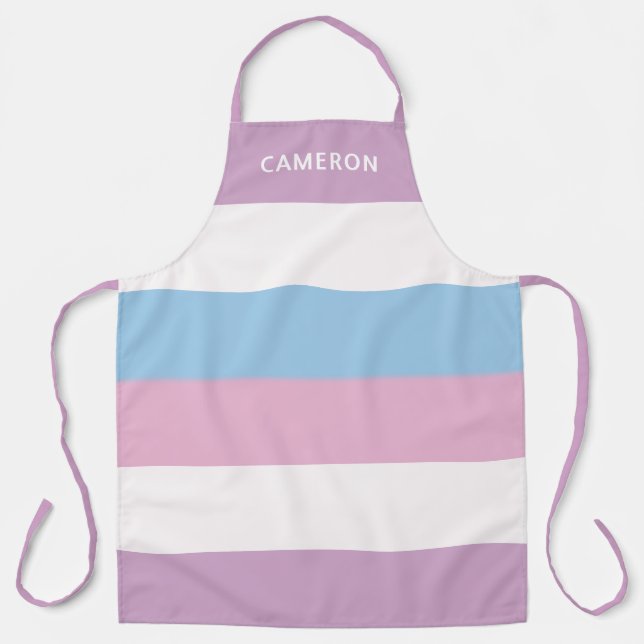 Intersex Flag Monogrammed Apron (Front)