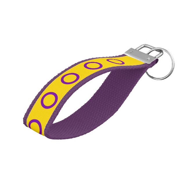 Intersex Flag Wrist Keychain (Angled Up)