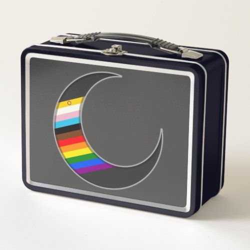 Intersex Inclusive Crescent Moon Metal Lunch Box