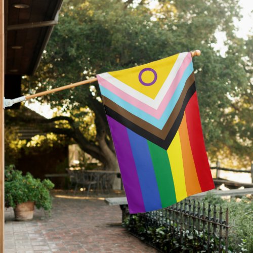 Intersex Inclusive Pride Progress LGBT Gay Pride House Flag