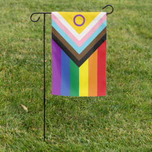 Intersex Inclusive Pride Progress LGBTQ Gay Pride Garden Flag
