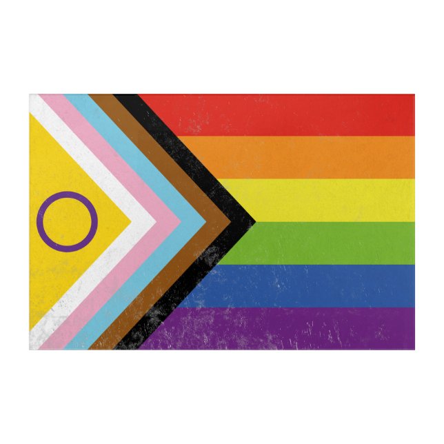Intersex-Inclusive Progress Pride Flag Acrylic Print (Front)