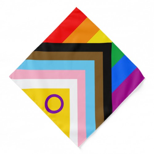 Intersex Inclusive Progress Pride Flag Bandana