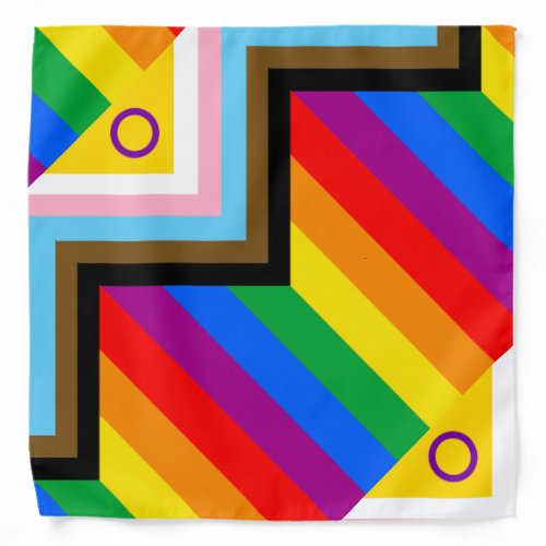Intersex Inclusive Progress Pride Flag Bandana