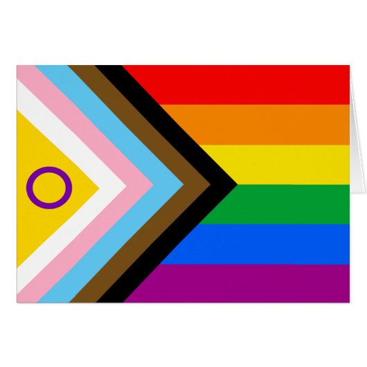 Intersex Inclusive Progress Pride Flag Cards (Front Horizontal)