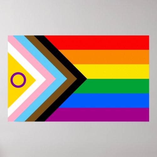 Intersex Inclusive Progress Pride Flag Poster