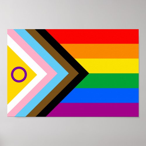 Intersex Inclusive Progress Pride Flag Poster