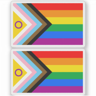 Intersex Inclusive Progress Pride Flag Sticker