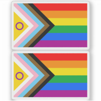 Intersex Inclusive Progress Pride Flag Sticker