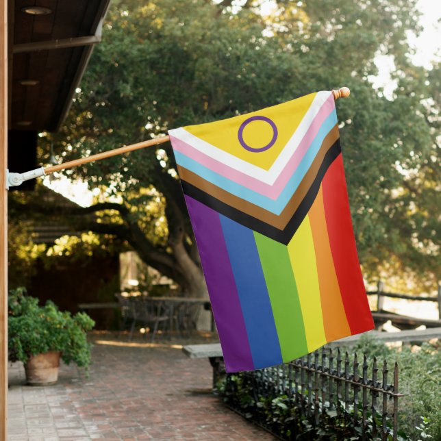 Intersex-Inclusive Progress Pride House Flag (In SItu)