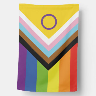 Intersex Inclusive Progress Pride Rainbow Ally House Flag
