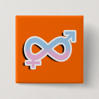INTERSEX INFINITE SYMBOL 3D PINBACK BUTTON