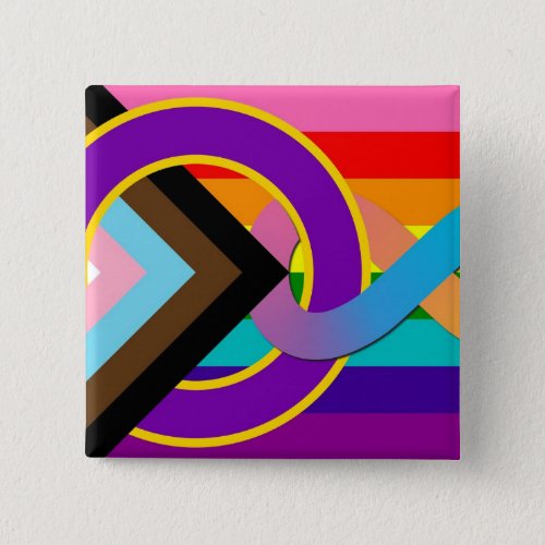 Intersex Neurodivergent Progressive Pride Flag Button